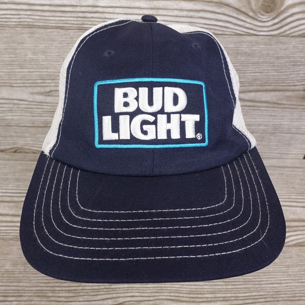 BUD LIGHT BEER PROMO MESH VENTED SNAPBACK BASEBALL HAT CAP‎